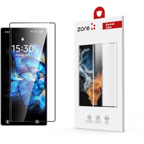 Samsung Galaxy S25 Ultra Ekran Koruyucu Tam Kaplayan Kenarları Kırılmaya Dayanıklı Cam - Siyah