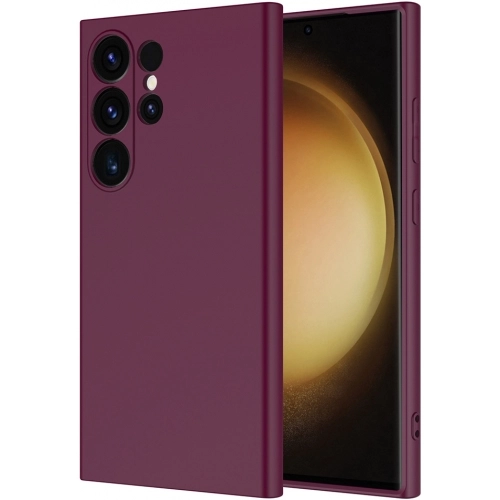 Samsung Galaxy S25 Ultra Kılıf İçi Kadife Mat Mara Lansman Silikon Kapak  - Koyu Mor