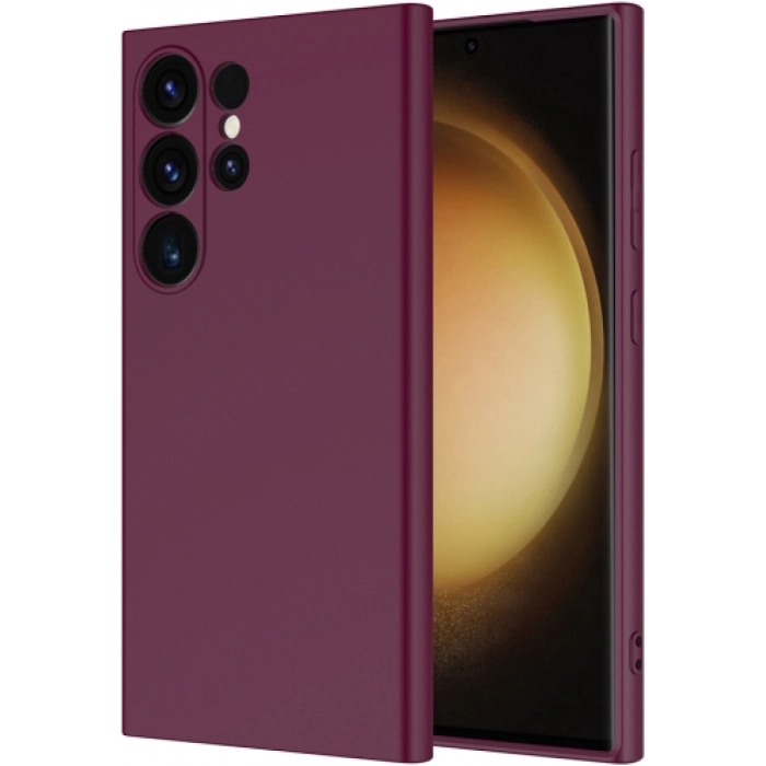 Samsung Galaxy S25 Ultra Kılıf İçi Kadife Mat Mara Lansman Silikon Kapak  - Koyu Mor