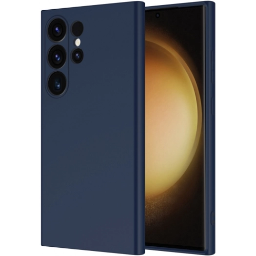 Samsung Galaxy S25 Ultra Kılıf İçi Kadife Mat Mara Lansman Silikon Kapak  - Lacivert