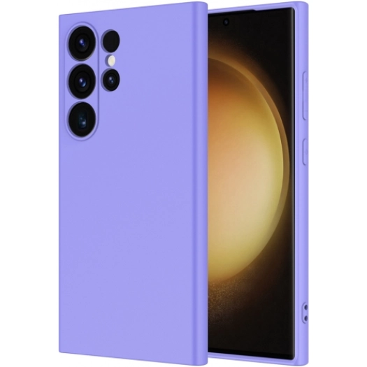 Samsung Galaxy S25 Ultra Kılıf İçi Kadife Mat Mara Lansman Silikon Kapak  - Lila