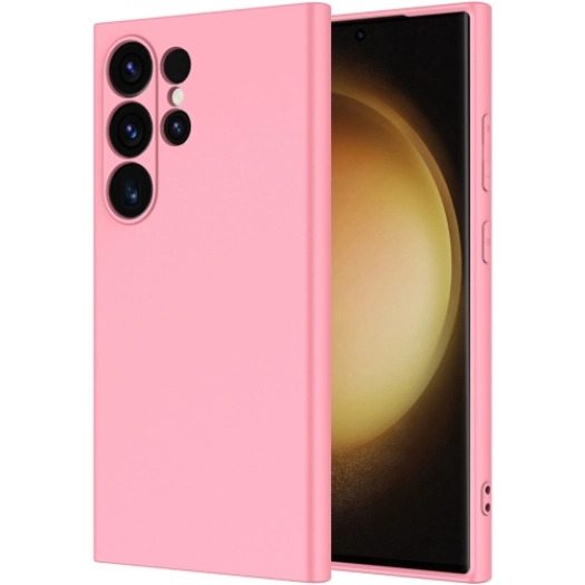 Samsung Galaxy S25 Ultra Kılıf İçi Kadife Mat Mara Lansman Silikon Kapak  - Pembe