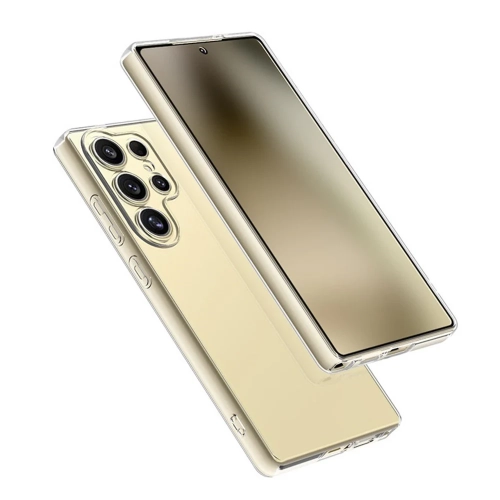 Samsung Galaxy S25 Ultra Kılıf Kamera Korumalı Esnek Silikon Kapak - Şeffaf