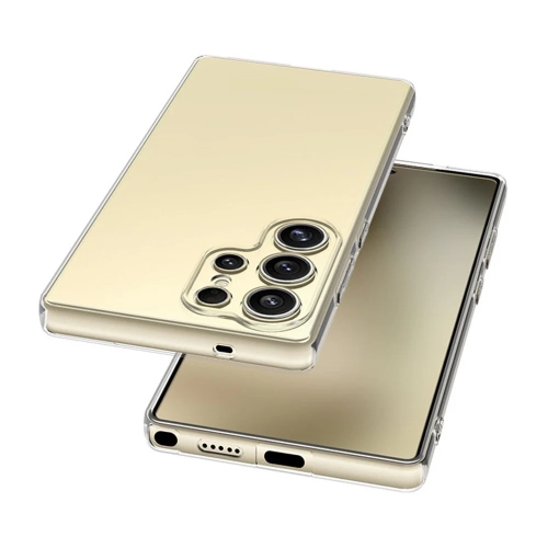 Samsung Galaxy S25 Ultra Kılıf Kamera Korumalı Esnek Silikon Kapak - Şeffaf