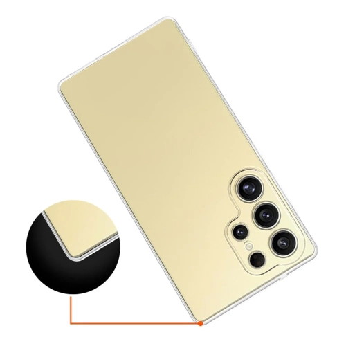 Samsung Galaxy S25 Ultra Kılıf Kamera Korumalı Esnek Silikon Kapak - Şeffaf