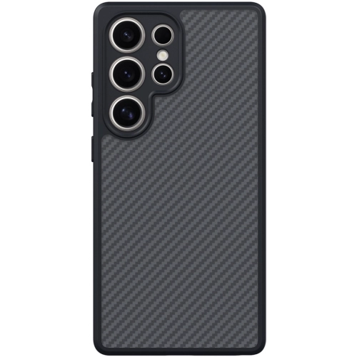 Samsung Galaxy S25 Ultra Kılıf Magsafe Şarj Özellikli Karbon Fiber Tasarımlı Zore Elnino Kapak - Siyah