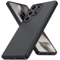Samsung Galaxy S25 Ultra Kılıf Magsafe Şarj Özellikli Karbon Fiber Tasarımlı Zore Elnino Kapak - Siyah