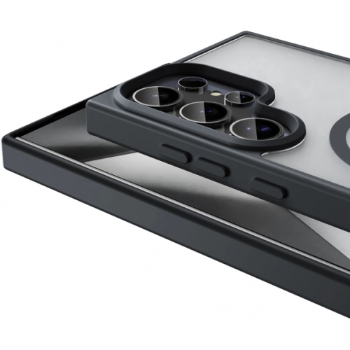 Samsung Galaxy S25 Ultra Kılıf Magsafe Şarj Özellikli Renkli Mat Arka Yüzey Sio Kapak - Mavi