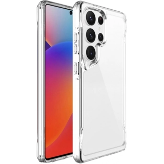 Samsung Galaxy S25 Ultra Kılıf Şeffaf TPU Kenarları Esnek Crystal T-Max Kapak - Şeffaf