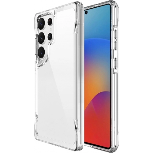 Samsung Galaxy S25 Ultra Kılıf Şeffaf TPU Kenarları Esnek Crystal T-Max Kapak - Şeffaf