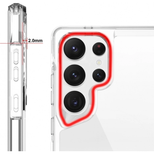 Samsung Galaxy S25 Ultra Kılıf Şeffaf TPU Kenarları Esnek Crystal T-Max Kapak - Şeffaf