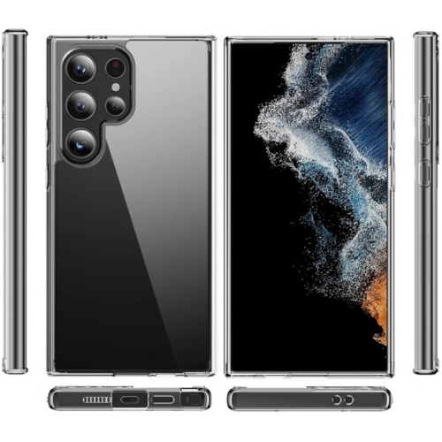 Samsung Galaxy S25 Ultra Kılıf Sert Arka Yüzey İnce Droga Kapak - Şeffaf