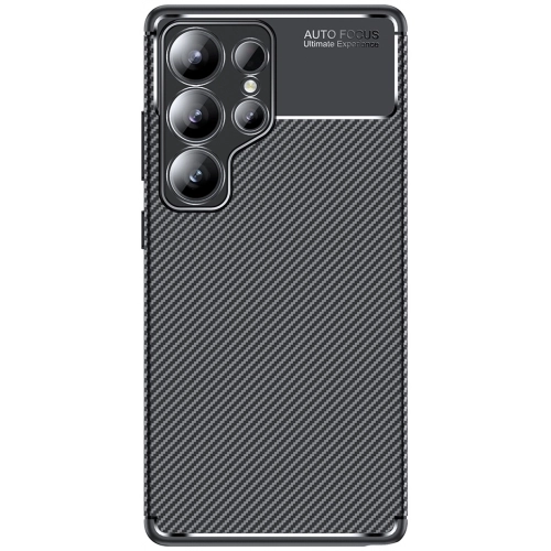 Samsung Galaxy S25 Ultra Kılıf Silikon Parmak İzi Bırakmayan Karbon Soft Negro Kapak - Siyah