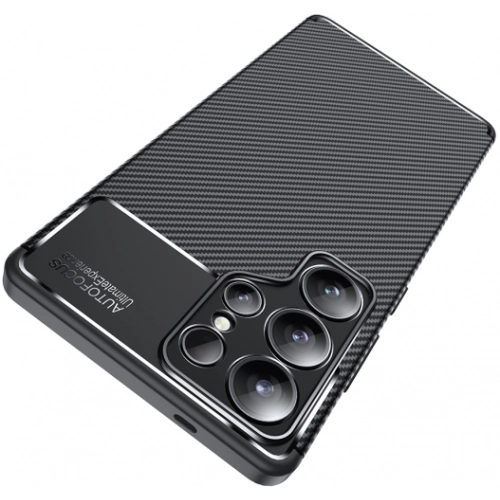 Samsung Galaxy S25 Ultra Kılıf Silikon Parmak İzi Bırakmayan Karbon Soft Negro Kapak - Siyah