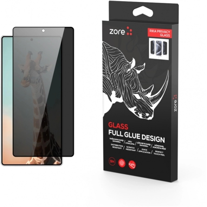 Samsung Galaxy S25 Ultra Kırılmaz Cam Ekran Koruyucu Hayalet Premium Toz Önleyicili Rika Privacy Glass - Siyah