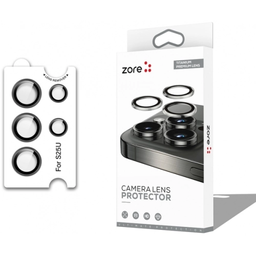 Samsung Galaxy S25 Ultra Lens Kamera Koruyucu Parmak İzi Bırakmayan Anti-Reflective CL-12 - Siyah