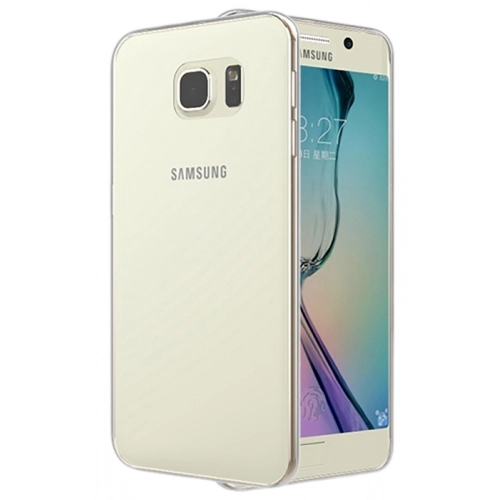 Samsung Galaxy S6 Edge Kılıf Ultra İnce Kaliteli Esnek Silikon 0.2mm - Şeffaf