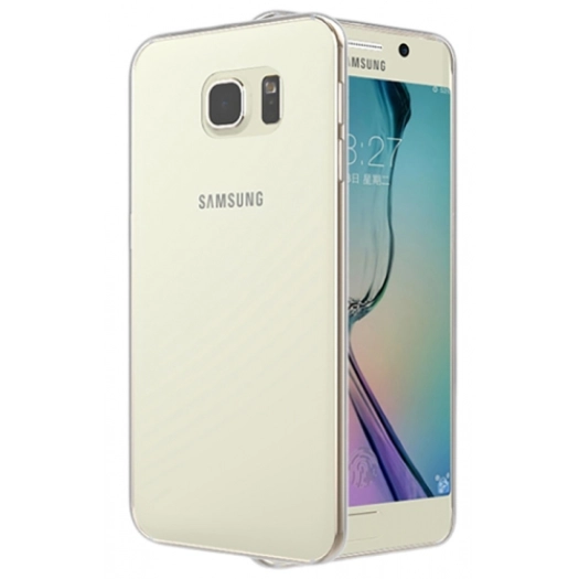 Samsung Galaxy S6 Edge Kılıf Ultra İnce Kaliteli Esnek Silikon 0.2mm - Şeffaf