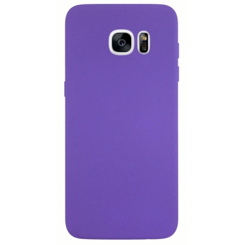 Samsung Galaxy S7 Edge Kılıf İnce Soft Mat Renkli Esnek Silikon Kapak - Mor
