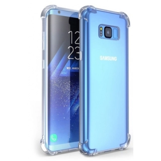 Samsung Galaxy S8 Kılıf Silikon Köşe Korumalı Airbag Darbe Emici Kapak - Şeffaf