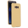 Samsung Galaxy S8 Kılıf İnce Soft Mat Renkli Esnek Silikon Kapak - Gold