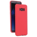 Samsung Galaxy S8 Kılıf İnce Soft Mat Renkli Esnek Silikon Kapak - Kırmızı