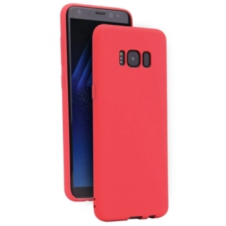 Samsung Galaxy S8 Kılıf İnce Soft Mat Renkli Esnek Silikon Kapak - Kırmızı