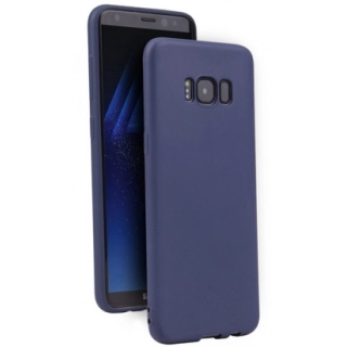 Samsung Galaxy S8 Kılıf İnce Soft Mat Renkli Esnek Silikon Kapak - Lacivert