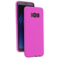 Samsung Galaxy S8 Kılıf İnce Soft Mat Renkli Esnek Silikon Kapak - Mor