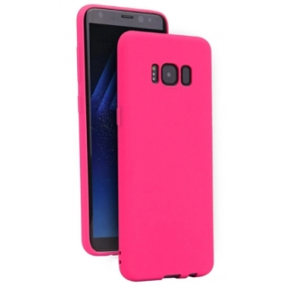 Samsung Galaxy S8 Kılıf İnce Soft Mat Renkli Esnek Silikon Kapak - Pembe