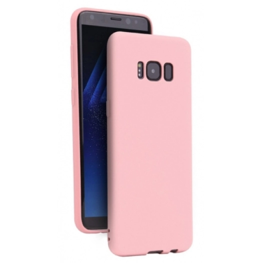 Samsung Galaxy S8 Kılıf İnce Soft Mat Renkli Esnek Silikon Kapak - Rose Gold