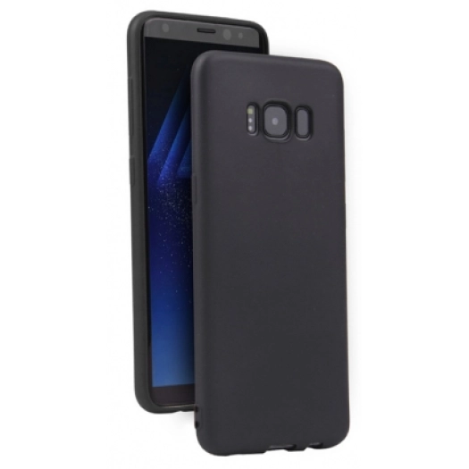 Samsung Galaxy S8 Kılıf İnce Soft Mat Renkli Esnek Silikon Kapak - Siyah