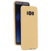 Samsung Galaxy S8 Plus Kılıf İnce Soft Mat Renkli Esnek Silikon Kapak - Gold