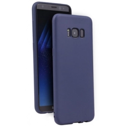 Samsung Galaxy S8 Plus Kılıf İnce Soft Mat Renkli Esnek Silikon Kapak - Lacivert