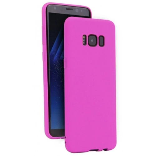 Samsung Galaxy S8 Plus Kılıf İnce Soft Mat Renkli Esnek Silikon Kapak - Mor