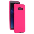 Samsung Galaxy S8 Plus Kılıf İnce Soft Mat Renkli Esnek Silikon Kapak - Pembe
