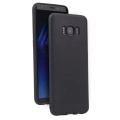 Samsung Galaxy S8 Plus Kılıf İnce Soft Mat Renkli Esnek Silikon Kapak - Siyah