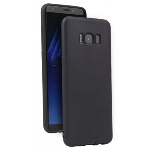 Samsung Galaxy S8 Plus Kılıf İnce Soft Mat Renkli Esnek Silikon Kapak - Siyah