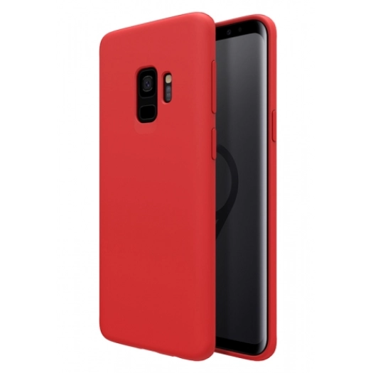 Samsung Galaxy S9 Kılıf İnce Soft Mat Renkli Esnek Silikon Kapak - Kırmızı
