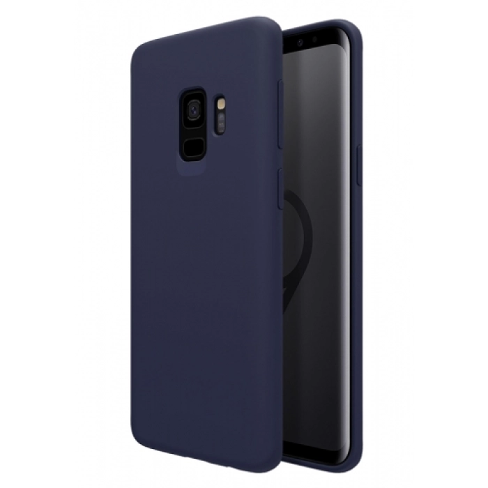 Samsung Galaxy S9 Kılıf İnce Soft Mat Renkli Esnek Silikon Kapak - Lacivert