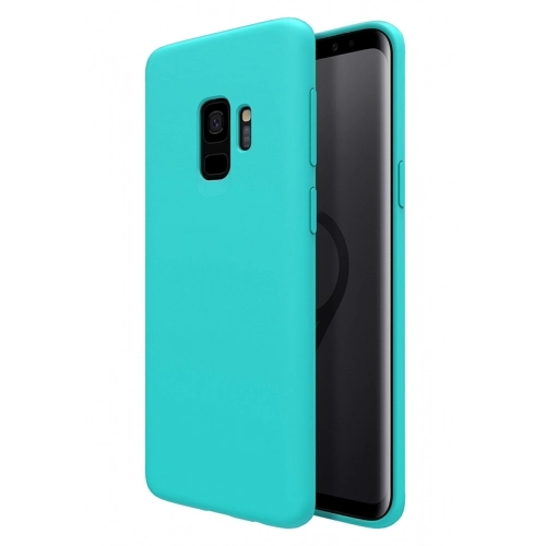 Samsung Galaxy S9 Kılıf İnce Soft Mat Renkli Esnek Silikon Kapak - Mavi