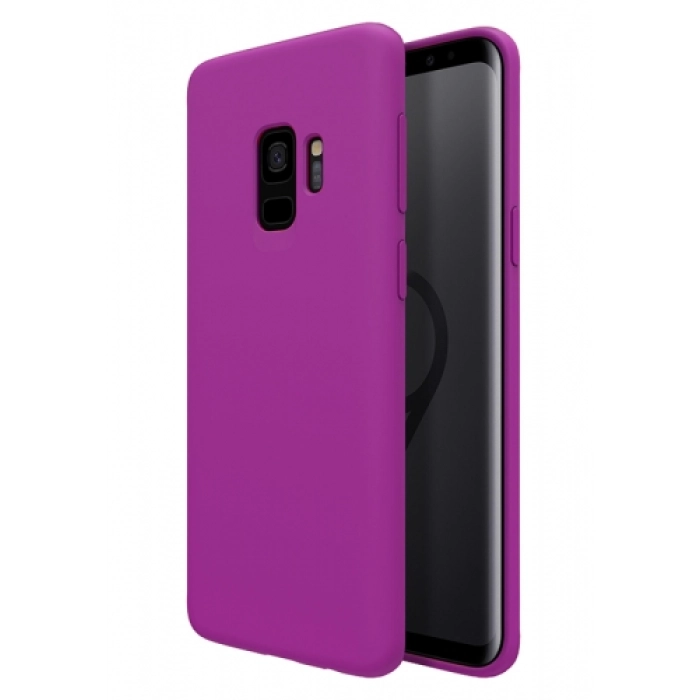 Samsung Galaxy S9 Kılıf İnce Soft Mat Renkli Esnek Silikon Kapak - Mor