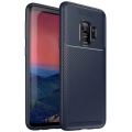 Samsung Galaxy S9 Kılıf Silikon Parmak İzi Bırakmayan Karbon Soft Negro Kapak - Lacivert