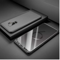 Samsung Galaxy S9 Plus Kılıf 360 Tam Koruma Ön ve Arka Rubber Camlı Kılıf - Siyah