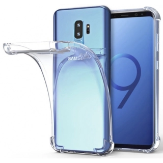Samsung Galaxy S9 Plus Kılıf Silikon Köşe Korumalı Airbag Darbe Emici Kapak - Şeffaf