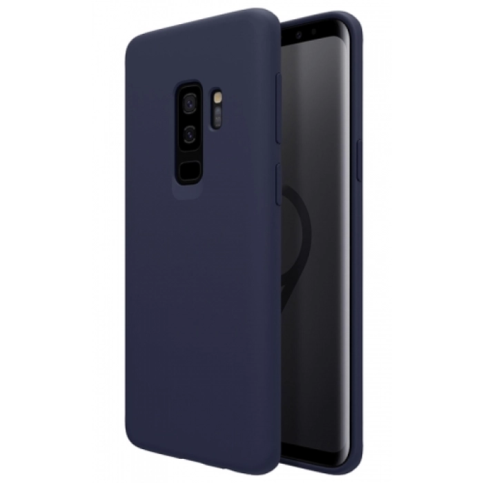 Samsung Galaxy S9 Plus Kılıf İnce Soft Mat Renkli Esnek Silikon Kapak - Lacivert