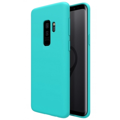 Samsung Galaxy S9 Plus Kılıf İnce Soft Mat Renkli Esnek Silikon Kapak - Mavi