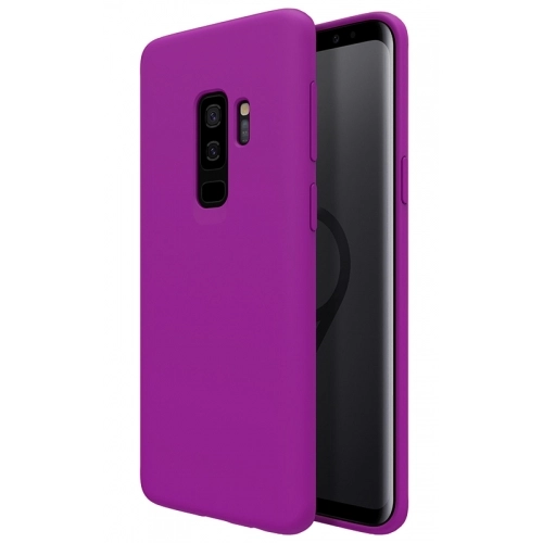 Samsung Galaxy S9 Plus Kılıf İnce Soft Mat Renkli Esnek Silikon Kapak - Mor
