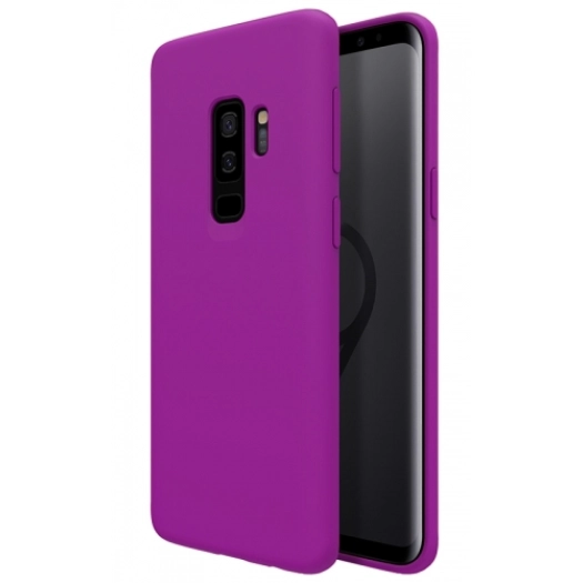 Samsung Galaxy S9 Plus Kılıf İnce Soft Mat Renkli Esnek Silikon Kapak - Mor