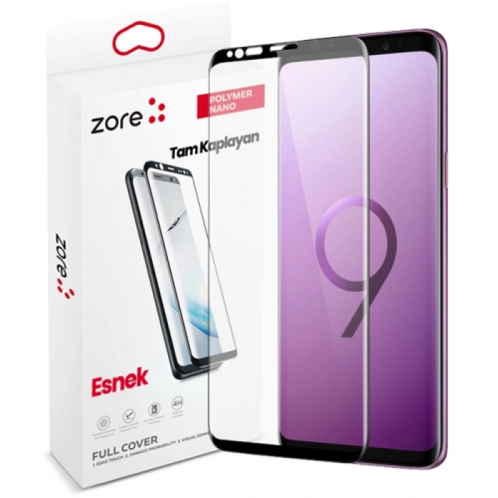 Samsung Galaxy S9 Plus Nano Tam Kaplayan Polymer Ekran Koruyucu - Siyah